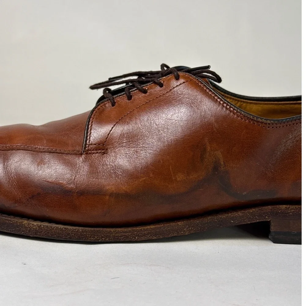 Allen Edmonds Delray Brown Leather‎ Split Toe Derby Dress Shoes Mens 13 B 1298